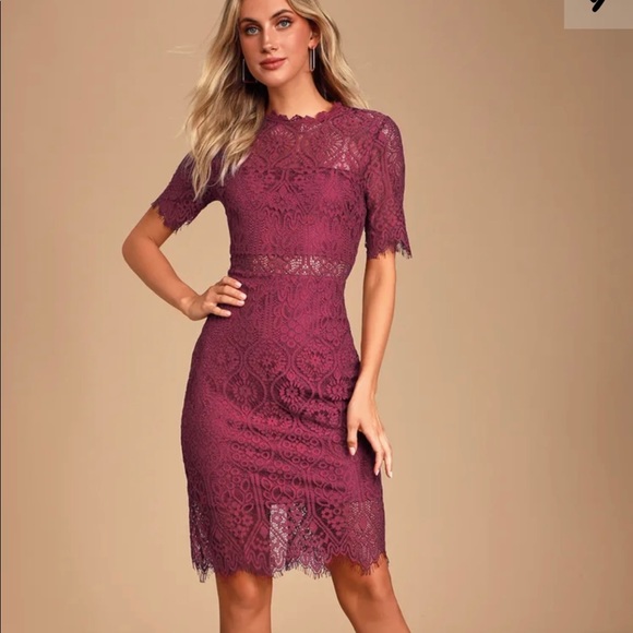 Lulus Dresses & Skirts - Lulus Burgundy Lace Dress